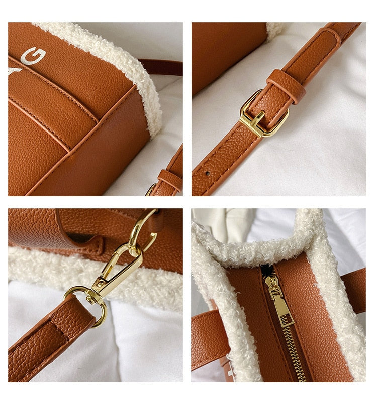 Bolso tote de lana de cordero - Tote