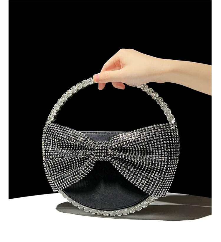 Clutch De Encaje Brillante Con Asa - Melinda