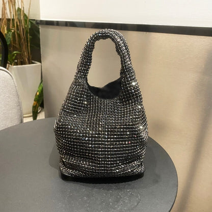 Handle Rhinestones Bag - Ariel