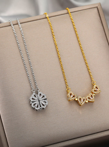 Luxury Magnetic Necklace - Four Leaf