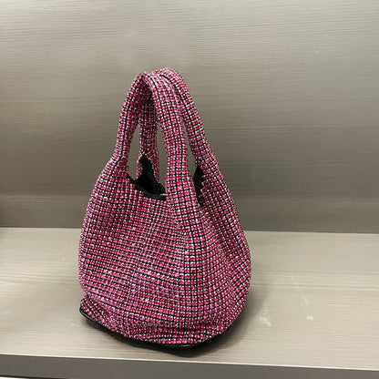 Handle Rhinestones Bag - Ariel