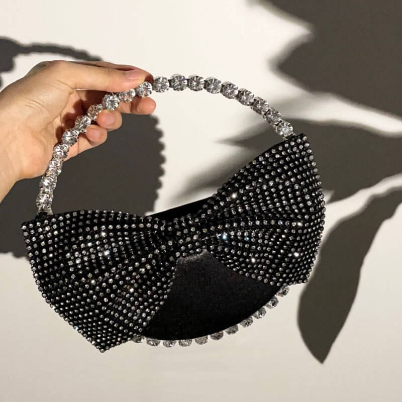 Clutch De Encaje Brillante Con Asa - Melinda